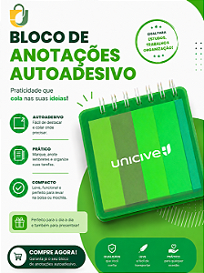 Bloco de anotações autoadesivo