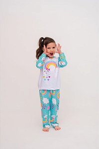 Pijama Suede Chuva de Amor - Longo