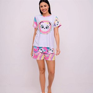 Pijama Suede Panda Adulto