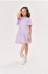 Vestido Lilas estampa nas costas