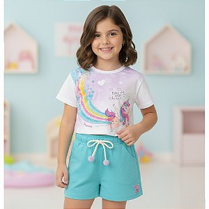 Conjunto Unicórnio Azul