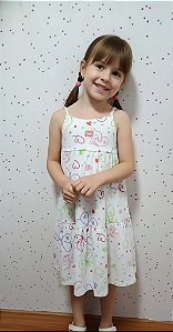 Vestido Off White Borboletas