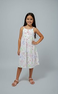 Vestido Off White Borboletas