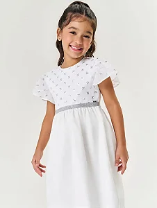 Vestido Off bordado Paete