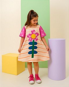 Vestido Malu Flor Rosa