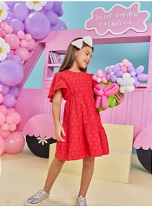 Vestido Laise Coração Vermelho Cinti