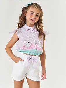 Conjunto Camisa Gatinha