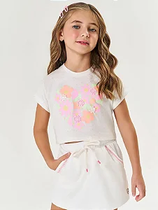 Conjunto off Aplique Flores