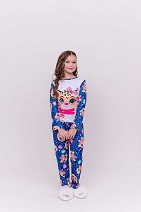 Pijama Suede Oncinha Longo