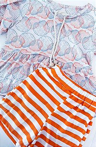 Conjunto Maré Laranja 🐚🧡