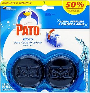 Bloco Para Caixa Acoplada Pato Marine 2 Unidades de 40g