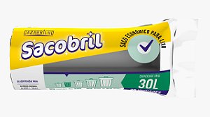 Saco Para Lixo Rolo 30 Litros Com 25 Unidades Sacobril