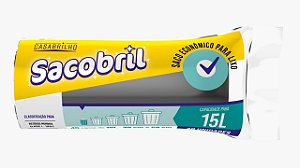 Saco Para Lixo Rolo 15 Litros Com 40 Unidades Sacobril