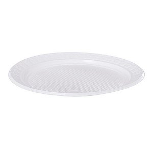 Prato Descartável Raso 21cm Plástico Copoplast