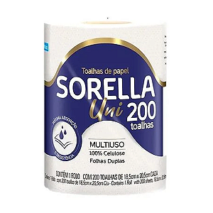 Papel Toalha 200 Folhas Sorella
