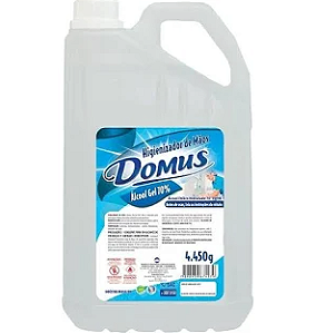 Álcool Gel Domus 70° Cristal 4,450Kg Higienizador De Mãos