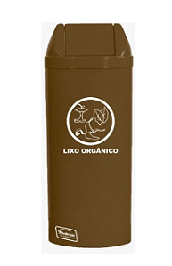 Cesto De Lixo 23L Bralimpia Coleta Seletiva Tampa Báscula