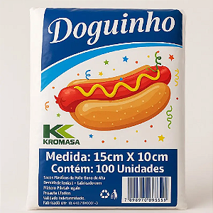 Saco Mini Hot Dog C/500 un 15x10cm Kromasa