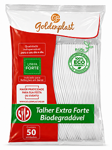 Garfo Desc Reforçado Branco Master C/50 Un Goldenplast