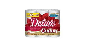 Papel Higiênico Deluxe 20 Metros Pacote com 12 Rolos Folha Dupla