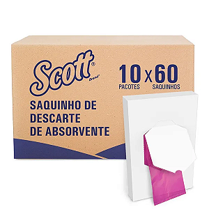 Saquinho para Descarte de Absorvente - Caixa com 10 Pacotes