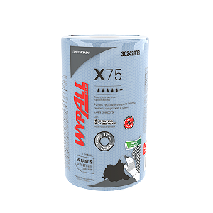 Pano de Limpeza WypAll® X75 Regular - 1 Rolo com 60 Panos 42,3x27,6cm