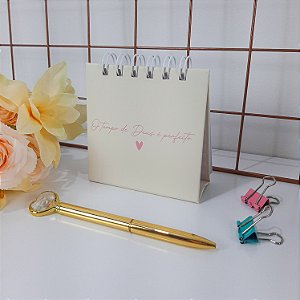 Calendário de Mesa 2026 | 10x10cm | Escolha sua frase favorita - Pastel