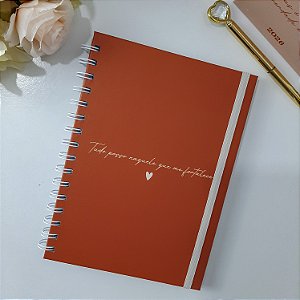 Caderno Pautado com Versículos | Capa Dura Personalizada | Cristão Feminino