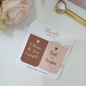 Kit 2 Marca Páginas Magnético | Marcador de Livros | Cores