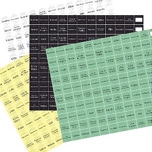 Etiquetas Para Potes Alimentos e Temperos Cozinha 110 Unidades
