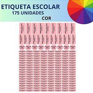 175 Etiquetas Escolares Vinil CORES