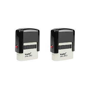 Kit 2 Carimbos Trodat 4910 Auto Profissão Médico Enfermeiro