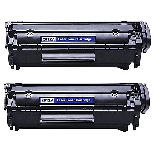 Kit 2x Toner Compatível HP 12A Q2612A HP1010 HP1020 HP1022