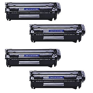 Kit 4x Toner Compatível HP 12A Q2612A HP1010 HP1020 HP1022