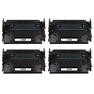 Kit 4 Toner Compatível HP 26X MAIOR CF226X M402 M426