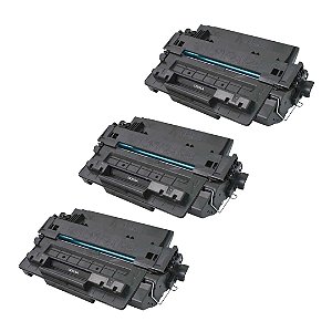 Kit 3 Toner Compatível HP 55A CE255A HP P3015 P3016 HP M521
