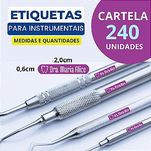 240 Etiquetas Adesivos Instrumentais PEQUENAS