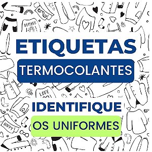 50 Etiquetas Termocolantes para Uniformes Escolares