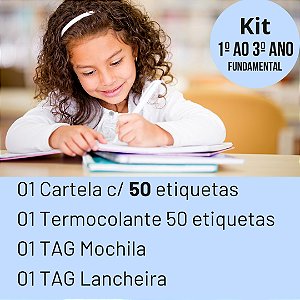 Kit 1º ao 3º ano - Etiquetas Escolares