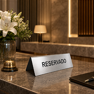 Prisma Placa De Mesa Reservado Prata Abs Escovado