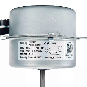 Motor Ventilador Condensadora para Ar-Condicionado Springer 65W 1/15CV 60HZ 25906088 220V
