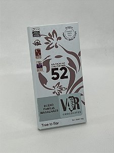 Chocolate 52% Cacau ao leite com Nibs 40g - Var Chocolates