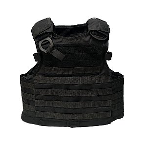 Colete Modular Padrão PCPR (Protecop) Abas Largas em Cordura 1000 - Preto (Maynards Spartans)