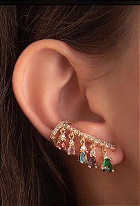 Brinco Earcuff Colorido