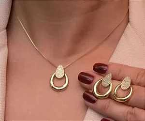 Conjunto Esfera Cravejada