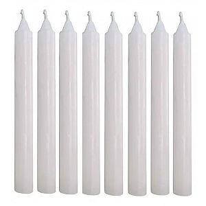 Vela N8 Extra Branca, pacote com 8 unidades -240g