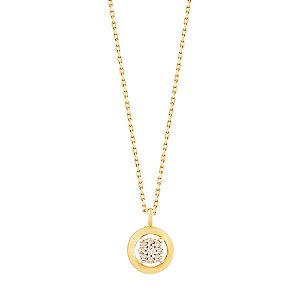 Colar Cindy Pave Circulo Ouro 18k Diamante