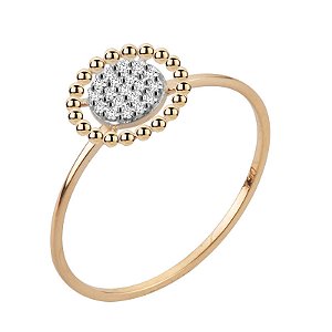Anel Pave Circulo Lou Ouro 18k Diamante