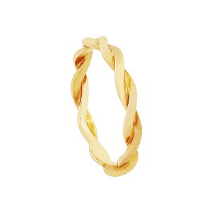Alianca Trama Ouro 18k