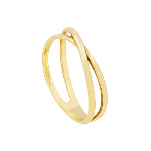 Anel Aro Duplo Ouro 18k